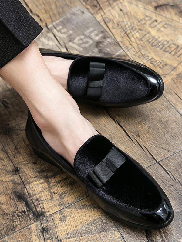 Men's Business Solid Color Slip on Dress Shoes, Fashionable Pointed Toe Loafer Shoes for Work Office, Male All-match Commuter Shoes for Daily Wear