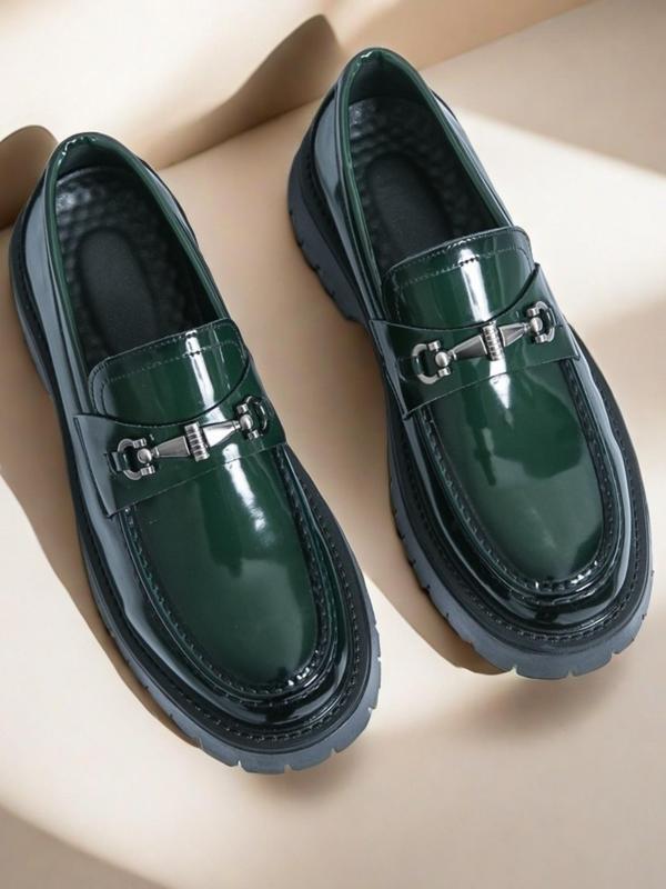 Men's Fashionable Plain Color Lace-Up Loafers, Casual Comfortable Round Toe Slip-on Shoes for Daily Wear, Male All-match Shoes for Daily Wear