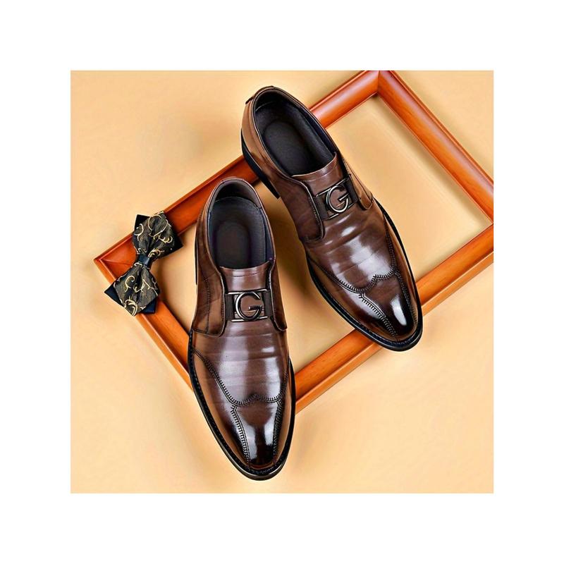 Stylish Slip-On Oxford Dress Shoes For Men - Perfect For Formal, Casual, Business, Weddings & Work - Lace-Up Design - Classic & Contemporary.