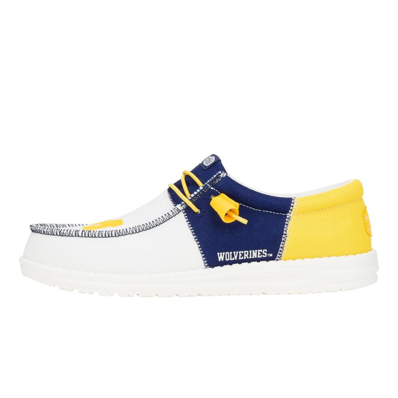 HEYDUDE Wally Tri Michigan Wolverines - Mens Comfortable Slip on Shoes