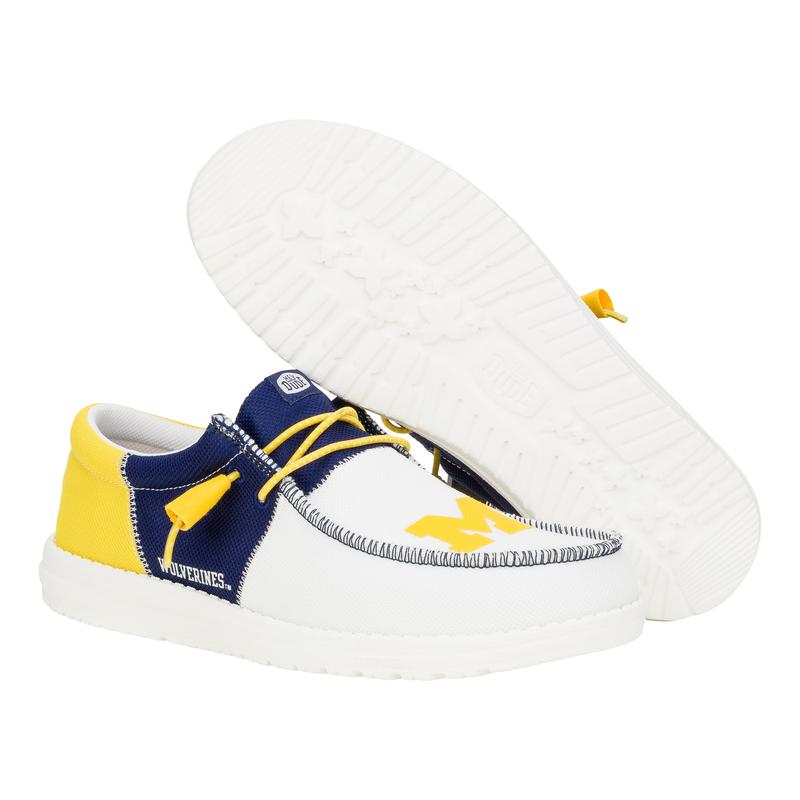 HEYDUDE Wally Tri Michigan Wolverines - Mens Comfortable Slip on Shoes