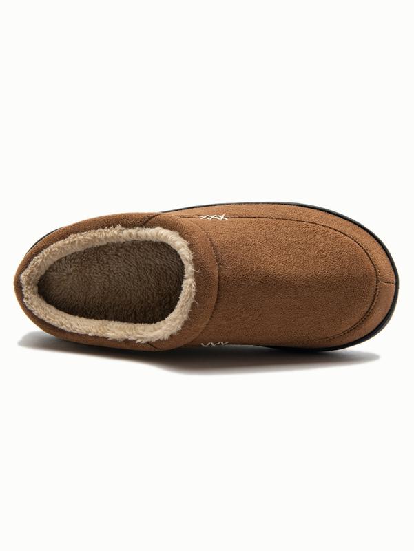 Men's Casual Minimalist Plush Fuzzy Warm Solid Color Home  Slippers Fall Shoes Soft and Comfy Bedroom Fluffy House Slippers for Men, t Slide Elegant