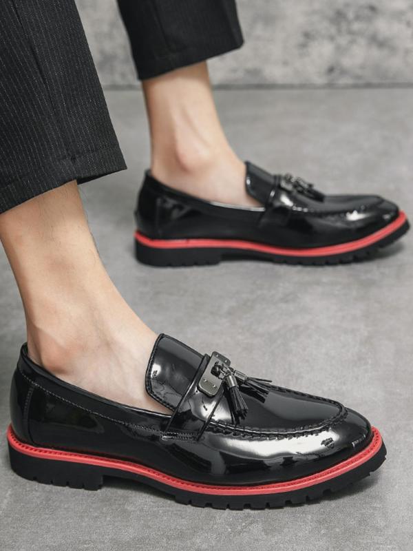 Men's Fashionable Tassel Decorated Loafers, Casual Comfortable PU Leather Shoes for Daily Wear, Lightweight Breathable Shoes for All Seasons