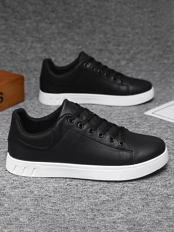 Men's Casual Lace Up Low Top Sneakers, Fashion Comfortable Breathable Non-slip Sneakers, Male All-match Round Toe Shoes for Daily Wear