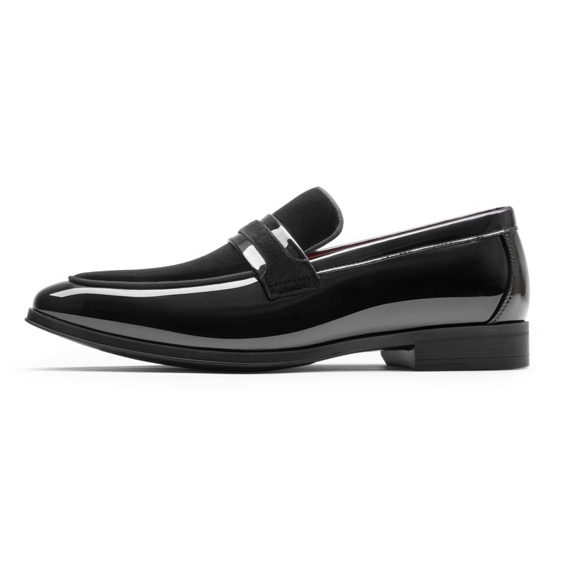 Bruno Marc Men's Tuxedo Patent Loafers Classic Velvet Slip-on Dress Shoes