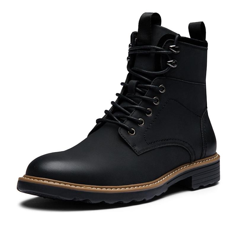 Boots for Men Casual Waterproof Mens Boots Retro Lace Up Motorcycle boots Boy Shoe