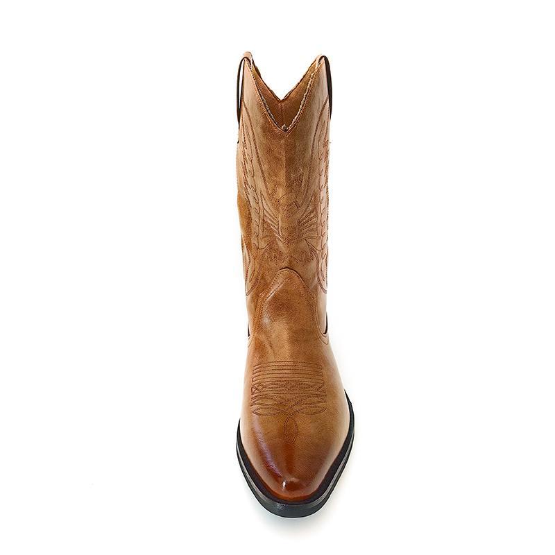 Western Vintage Riding Boots - Anti-Slip Durable Soles, Comfortable & Easy to Clean, Spanish Bullfighting Style, Elegant Retro Men's Cowboy Martin Boots