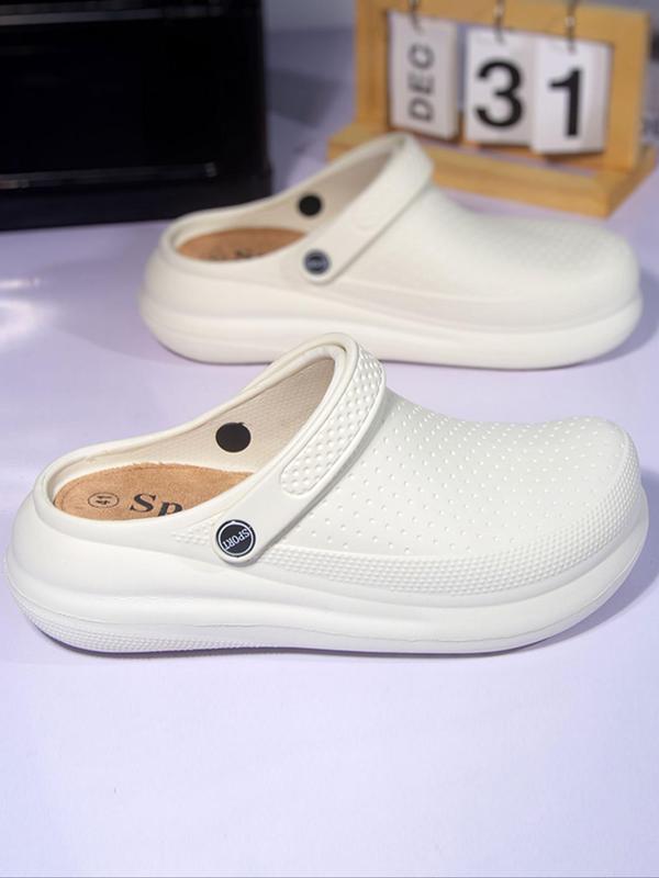 Men's Casual Solid Color Clogs, Simple Design Non-slip Comfortable Clogs, Breathable Comfortable Shoes for Daily Wear