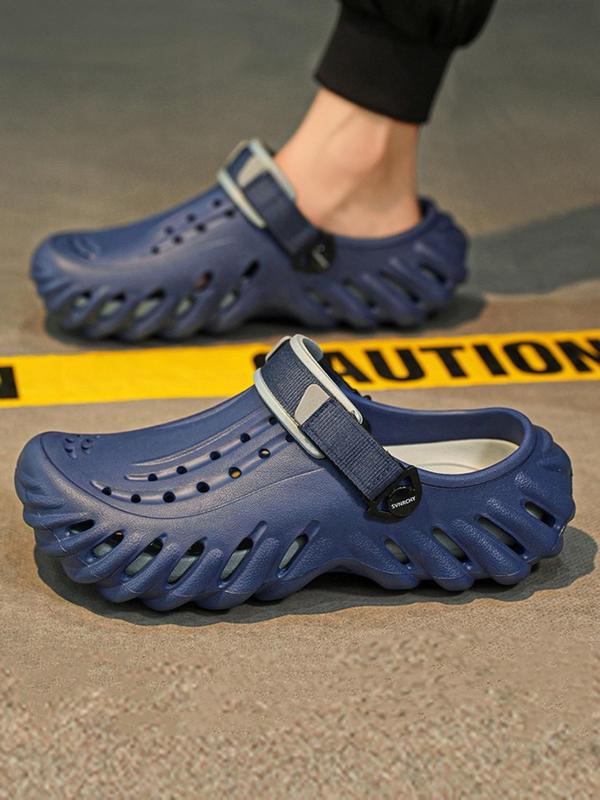 Men's Sporty Breathable Shock-absorbing Slides, Casual Comfortable Outdoor Slippers, Sports Slides for Outdoor Activities