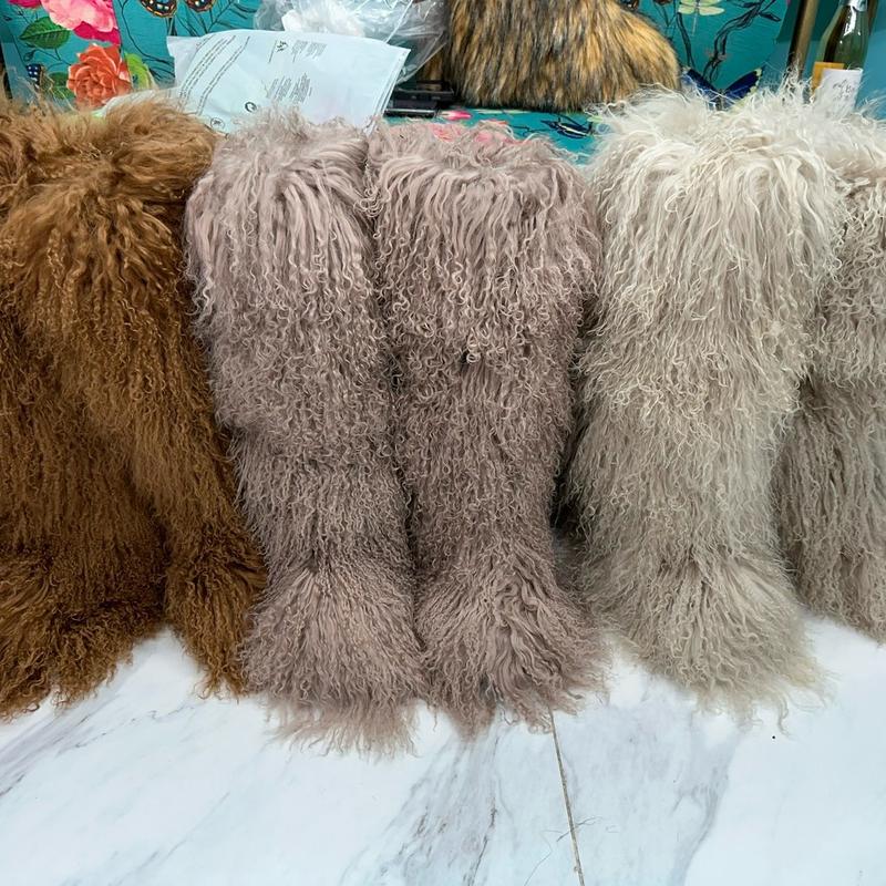 Mongolian Lamb Fur Insulated Boots