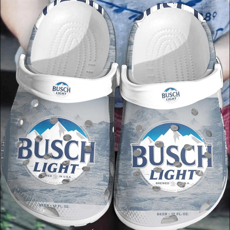 [C11] Funny Fishing Light Blue Beer Clogs Camping CLogs Shoe, Beer Lover Slippers for Men and Women