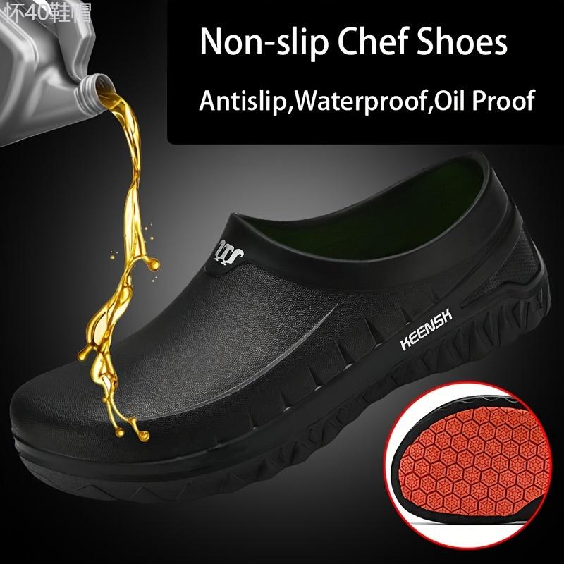 Chefs Choice Waterproof Non-Slip Kitchen Shoes - Comfy Mens EVA Work Footwear with Durable Rubber Soles