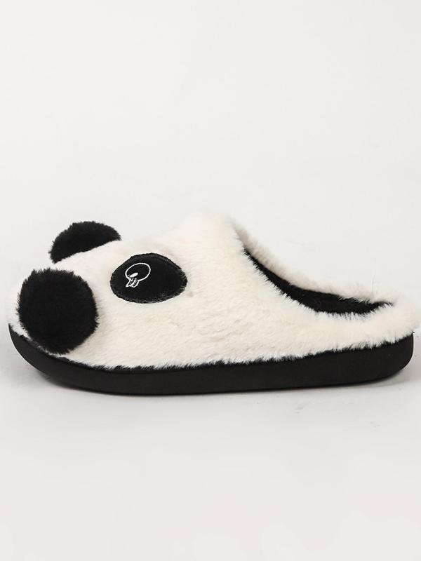 Women's Cute Panda Design Plush Slippers, Casual Soft Comfortable Home Slippers, Warm Slippers for Indoor & Outdoor Use for Fall & Winter