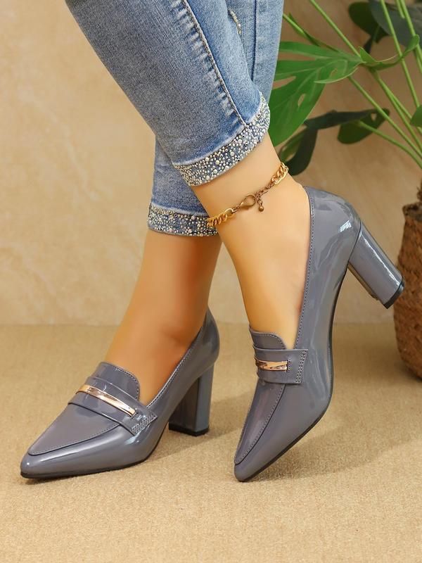 Women's Fashionable Solid Color Pointed Toe High Heel Shoes, Elegant Slip on Shoes for Party, Daily Clothing Decor for Women & Girls