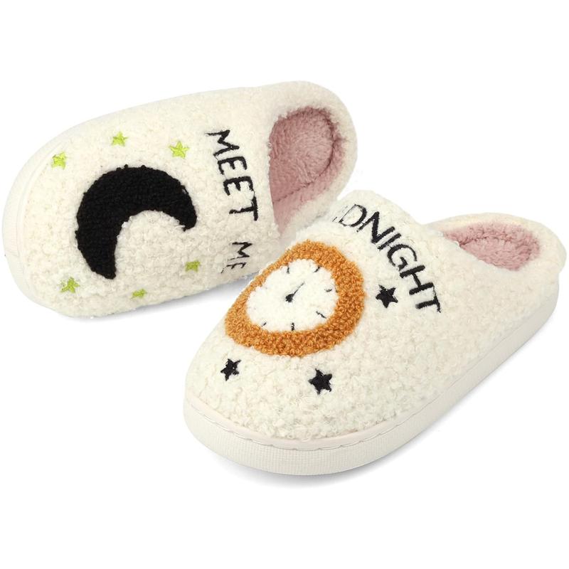 Men's Women's Evil Eyes Slippers Winter Fuzzy Memory Foam Fluffy Warm House Shoes