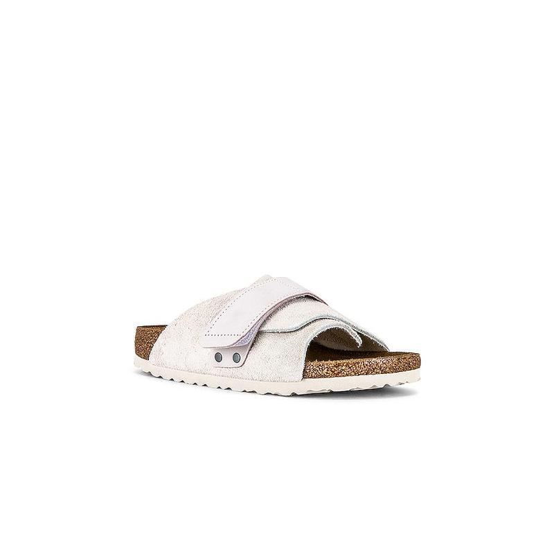 BIRKENSTOCK Kyoto Sandal in Antique White Suede