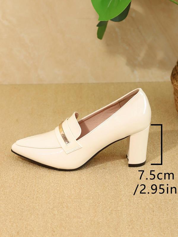 Women's Fashionable Solid Color Pointed Toe High Heel Shoes, Elegant Slip on Shoes for Party, Daily Clothing Decor for Women & Girls