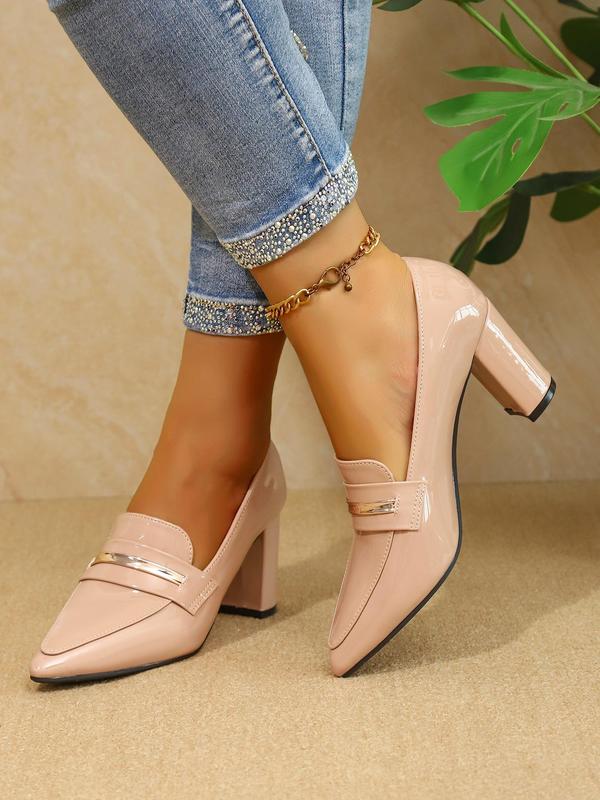 Women's Fashionable Solid Color Pointed Toe High Heel Shoes, Elegant Slip on Shoes for Party, Daily Clothing Decor for Women & Girls