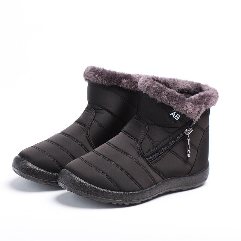 Women's Snow Footwear Boots Warm Cold Weather Shoes Comfortable Warm Mid-Top Outdoor Shoes Women's Waterproof Winter Boots Walking Shoes