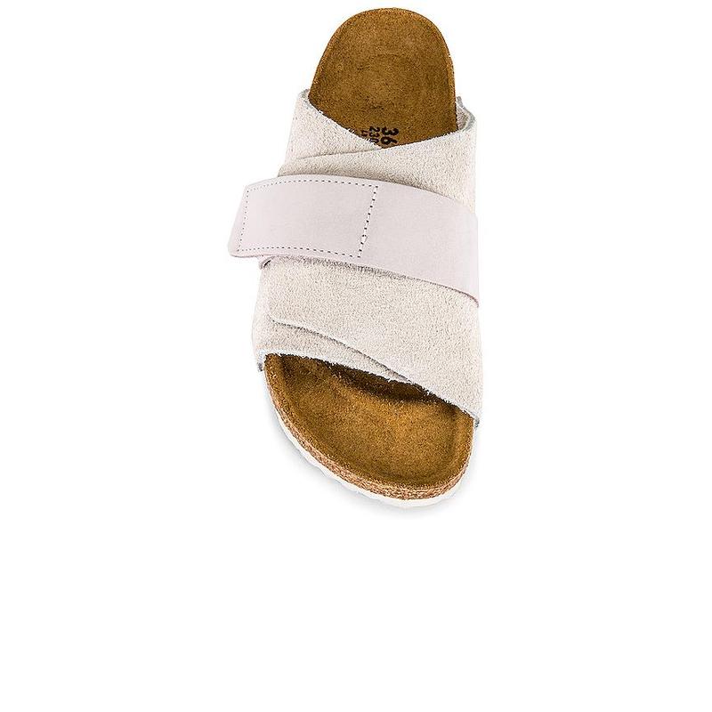 BIRKENSTOCK Kyoto Sandal in Antique White Suede