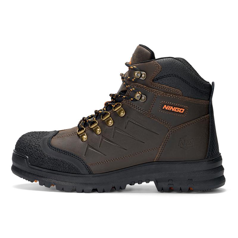 Men's Steel Toe Work Boots - Durable Full Grain Leather, Oil & Slip Resistant, Puncture Proof Construction with Breathable Lining & Anti-Static Features - Comfortable Industrial & Warehouse Safety Footwear