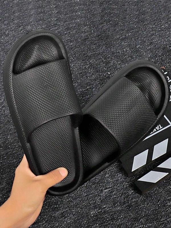 Men's Summer 2024 Casual Simple Plain Color Soft Comfortable Slippers, Soft Comfort Minimalist Indoor Bathroom Slippers for Daily Use