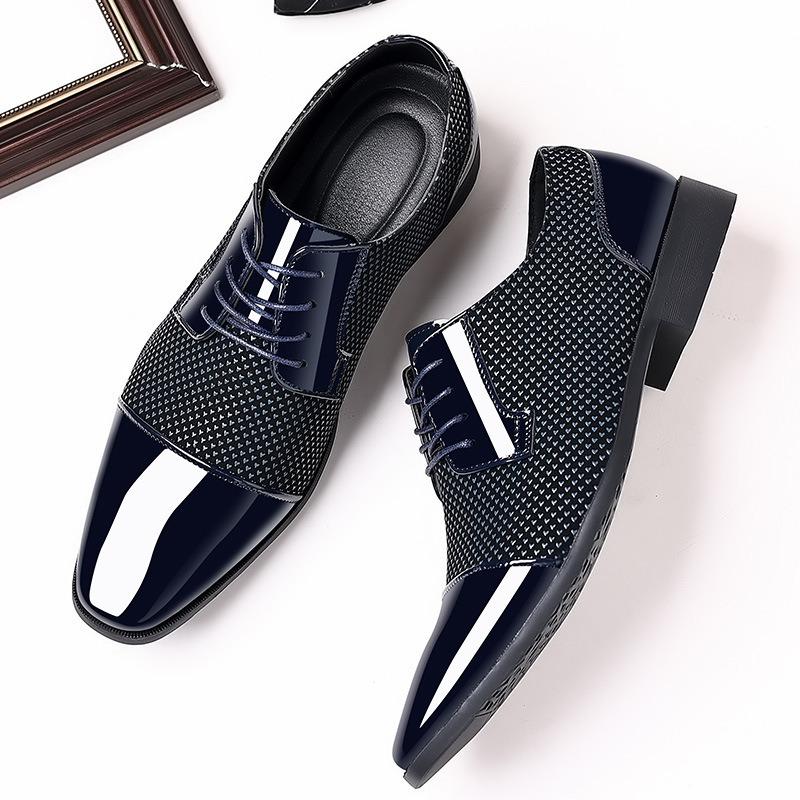 Mens Dress Shoes Oxford Shoes for Men Formal Pointed Lace Up Business Tuxedo Shoes