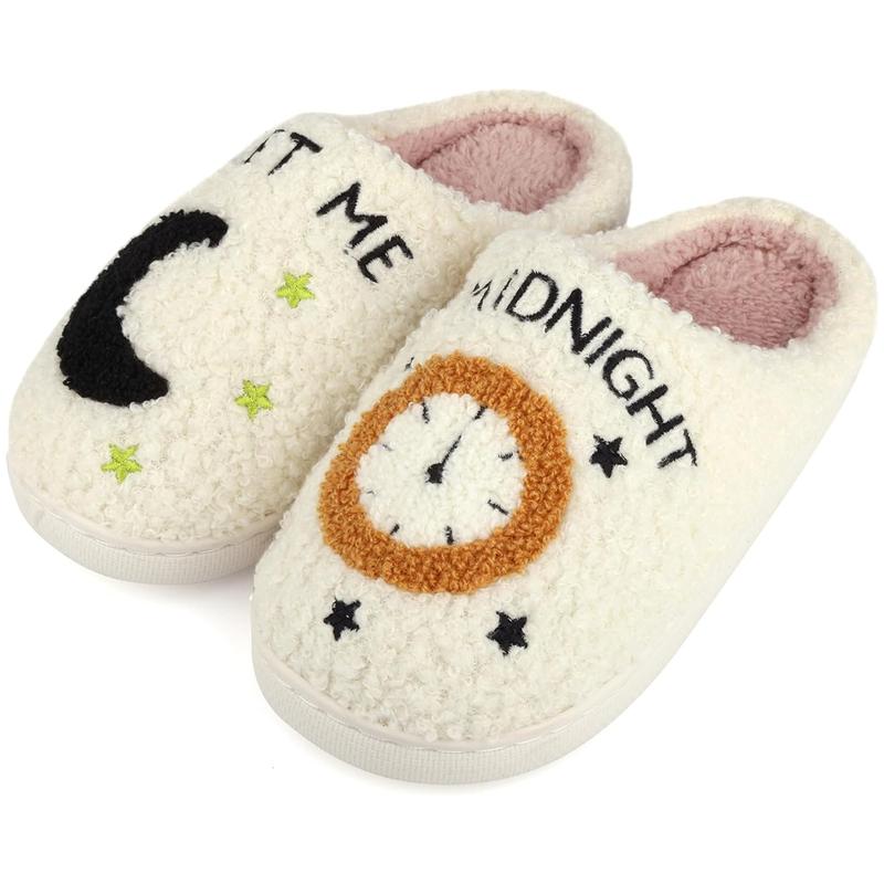 Men's Women's Evil Eyes Slippers Winter Fuzzy Memory Foam Fluffy Warm House Shoes