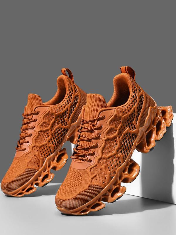 Men's Summer Colorblock Patchwork Pattern Lace Up Front Low Top Mesh Sneakers, Casual Sporty Breathable Comfortable Running Sports 2024 Fall Shoes for Daily Wear, Non-slip Sneakers Athletic Shoes, Fall Outfits, Fall Freshness