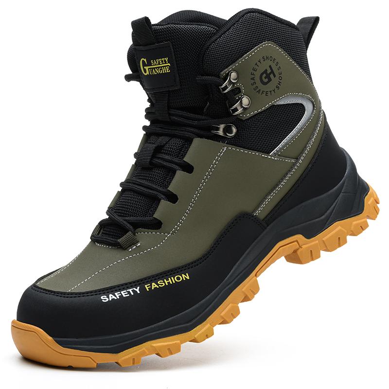 Anti-smash and anti-puncture mountaineering wear-resistant waterproof site safety labor protection shoes Footwear Comfort Work Walking Shoes