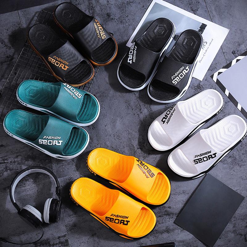 New Stylish Beach Comfortable Men's Sandals Comfortable Slippers-Breathable, Non-Slip, Soft Sole PVC Shoe Upper and Insole, round Toe, Solid Color Footwear Boy