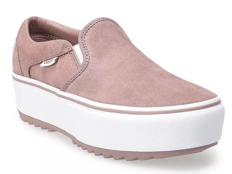 Vans Asher Platform ST Women's Slip-On Shoes - Comfortable Fit for Everyday Wear - Walking Shoes