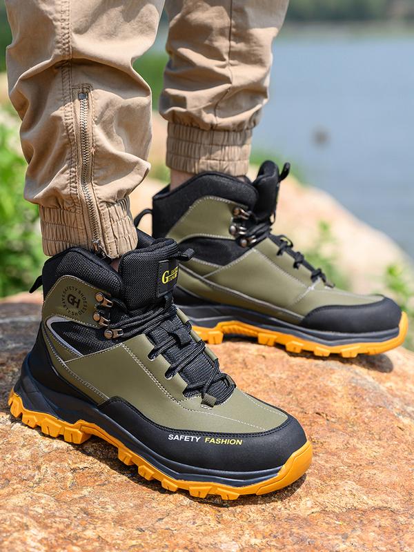 Anti-smash and anti-puncture mountaineering wear-resistant waterproof site safety labor protection shoes Footwear Comfort Work Walking Shoes