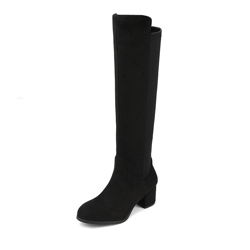 Dream Pairs Women's Chunky Knee High Stretch Boots