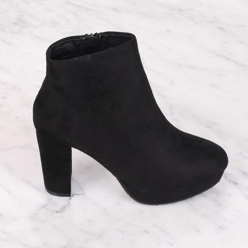 SERLIN-66 Booties Nubuck Material Side Zipper