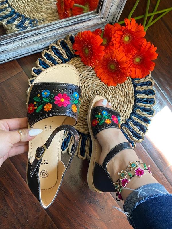 Huarache Sandal Boho Hippie Vintage - Mexican Style - Colorful Leather - Mexican Huaraches