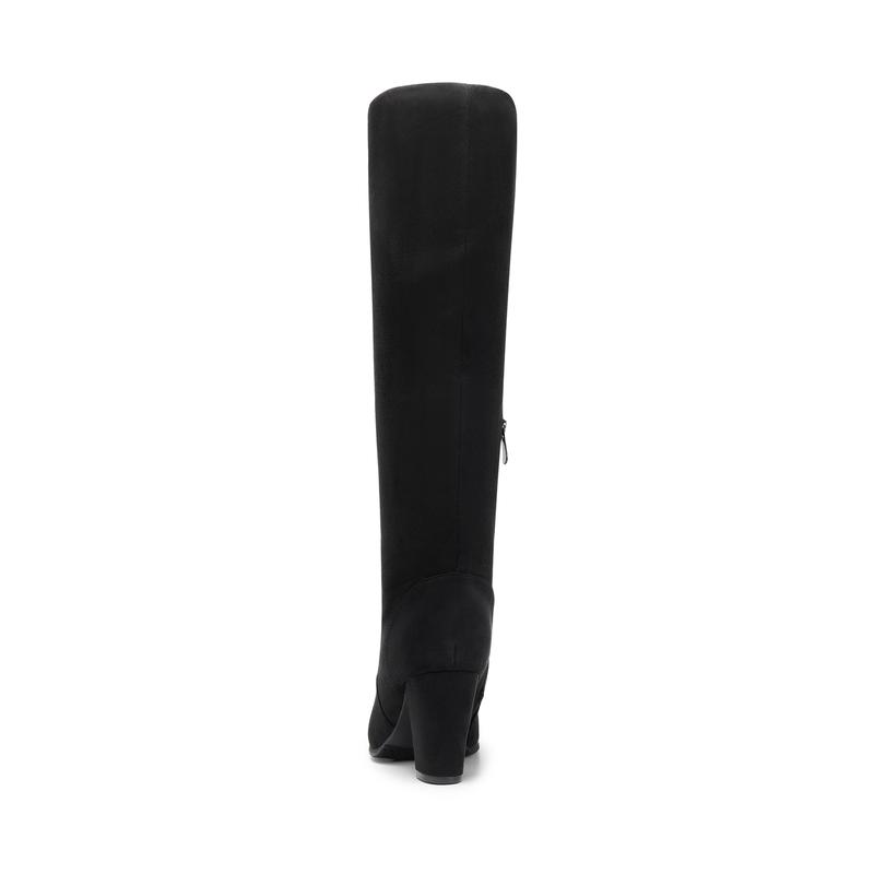 Dream Pairs Pointed Toe Chunky Heel Knee High Boots