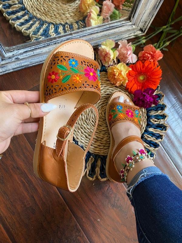 Huarache Sandal Boho Hippie Vintage - Mexican Style - Colorful Leather - Mexican Huaraches