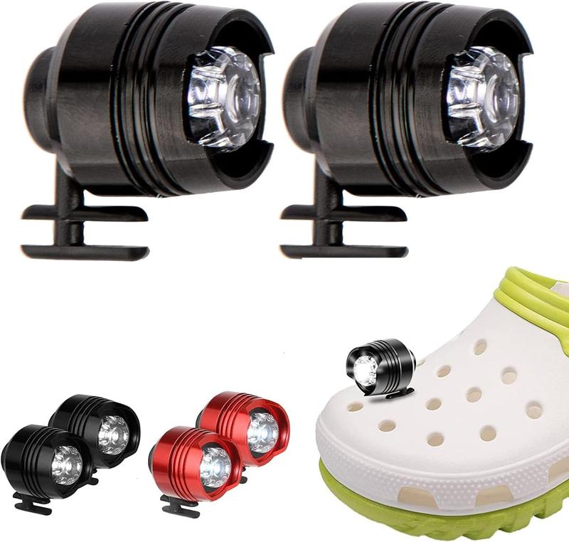 Headlights For Crocs, 2pcs CrocsShoe Lamp, Waterproof BatteryPowered Clogs Shoes Light With 3 Light Modes, Outdoor Light Supplies, Crocs Shoe Accessories