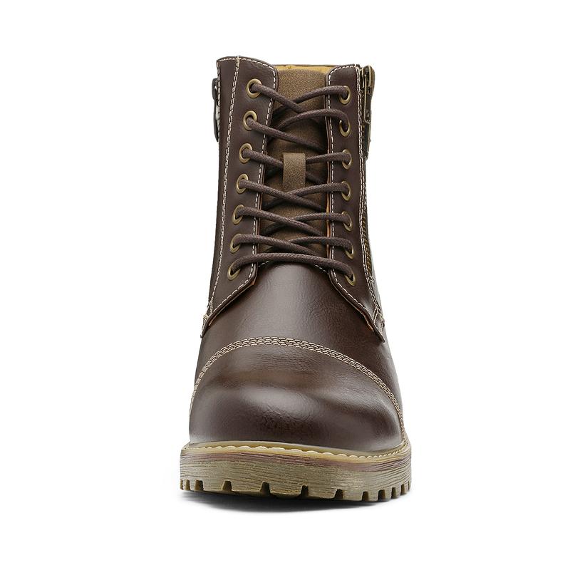 Bruno Marc Men's Motorcycle-Styled Oxford Boots