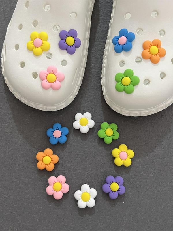 14pcs set Cute Cartoon Flower Shaped Shoes Decoration, Cute Shoes Decorations for Clogs, Beach Sandals, Shoes Decorations for Girls, Kids, Toddlers, Baby Boys, Girls, Children's Shoes Decor