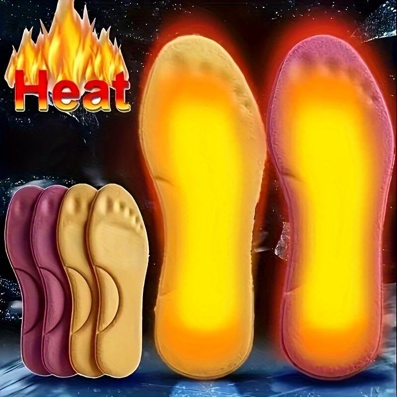 10 Pairs (5 Pairs) Self-Heating for Men and Women Sockliner with Massage Function-Soft and Comfortable Cotton Memory Foam Insoles with Warm Effect, Thickened in Winter, Universal Size, with Cutting Line