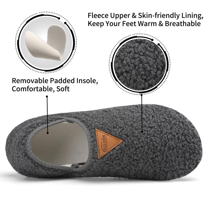 House Slippers for Women Men , Womens Mens Slippers with Non-slip Sole Slip On for Indoor & Outdoor, Portable Slippers for Home Travel Hotel,Winter Warm Slippers