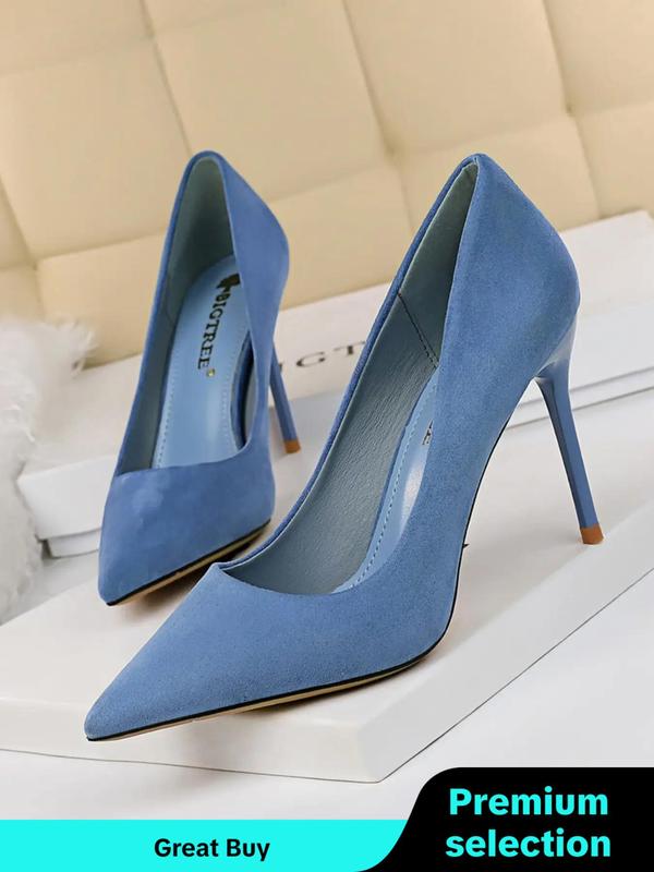 Women's Fashionable Solid Color Stiletto Heels, Elegant Pointed Toe High Heels for Party, Daily Clothing Decor for Women & Girls