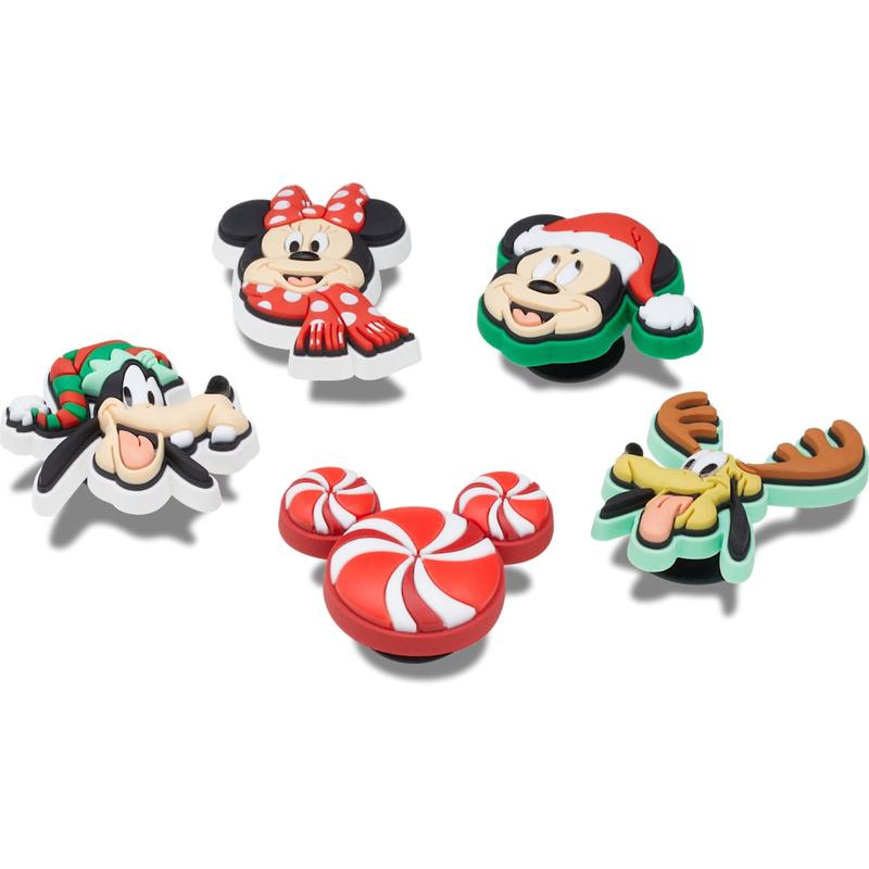 Crocs Jibbitz Disney Mickey Mouse Xmas Character Shoe Charms 5-Pack