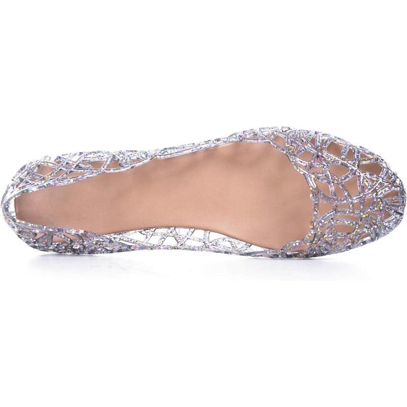 Women's beach jelly shoes slip on summer casual flat sandals