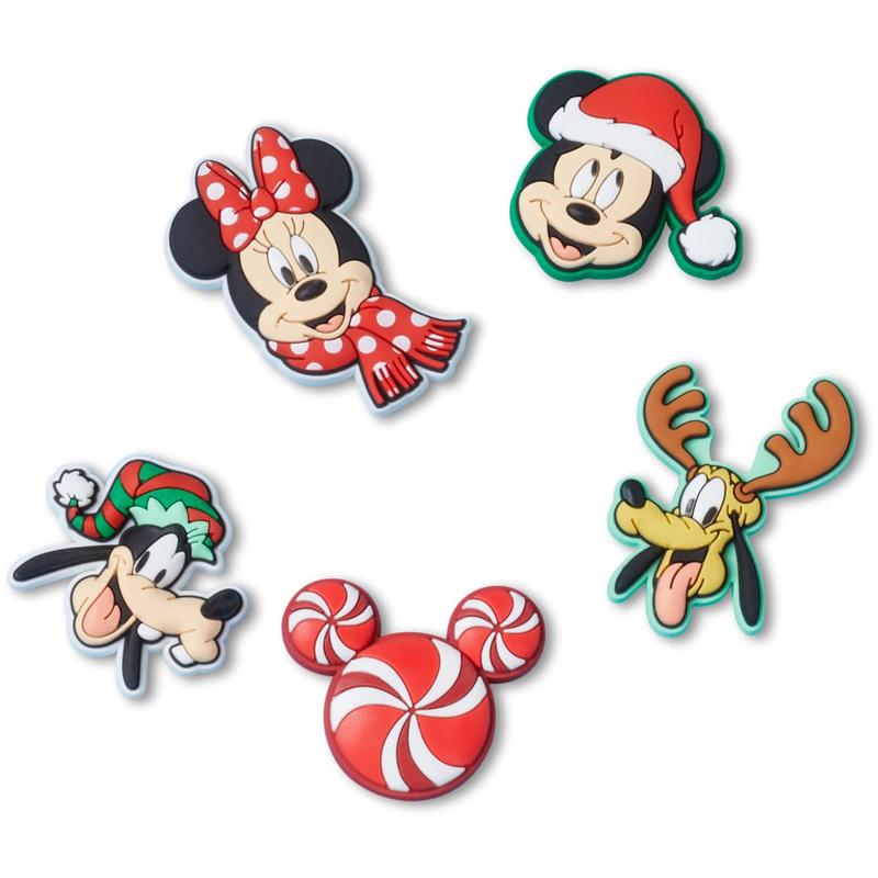 Crocs Jibbitz Disney Mickey Mouse Xmas Character Shoe Charms 5-Pack