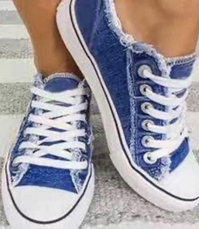 Essentials Women's Casual Style Denim Canvas Sneakers