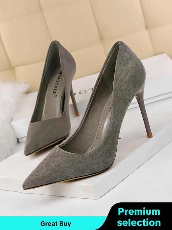 Women's Fashionable Solid Color Stiletto Heels, Elegant Pointed Toe High Heels for Party, Daily Clothing Decor for Women & Girls