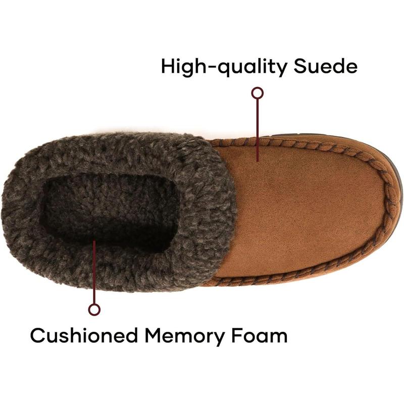 ULTRAIDEAS Men's Nealon Moccasin Clog Slipper, Slip on Indoor Outdoor House Shoes Walking Shoes Boy Comfort Flipflop Footwear Classic